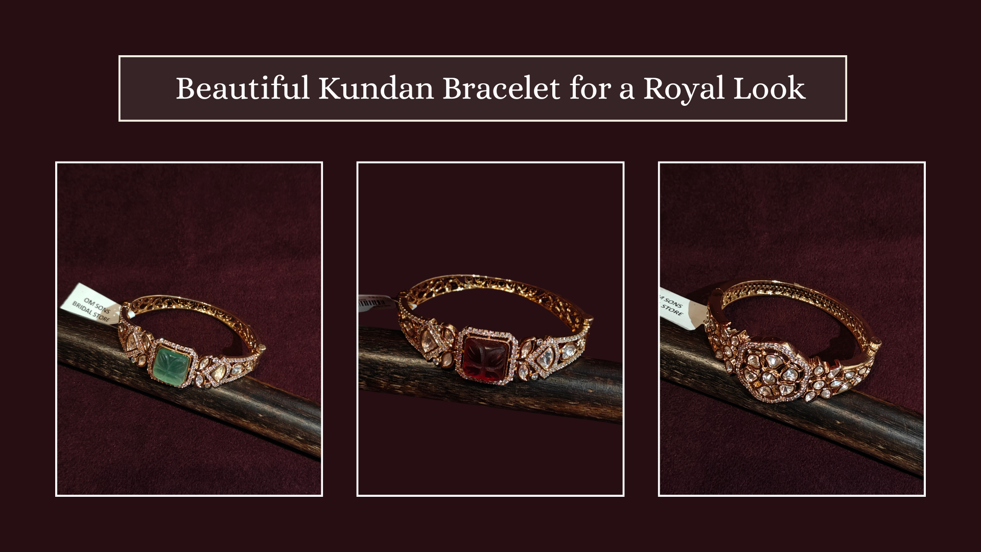 Beautiful Kundan Bracelet for a Royal Look