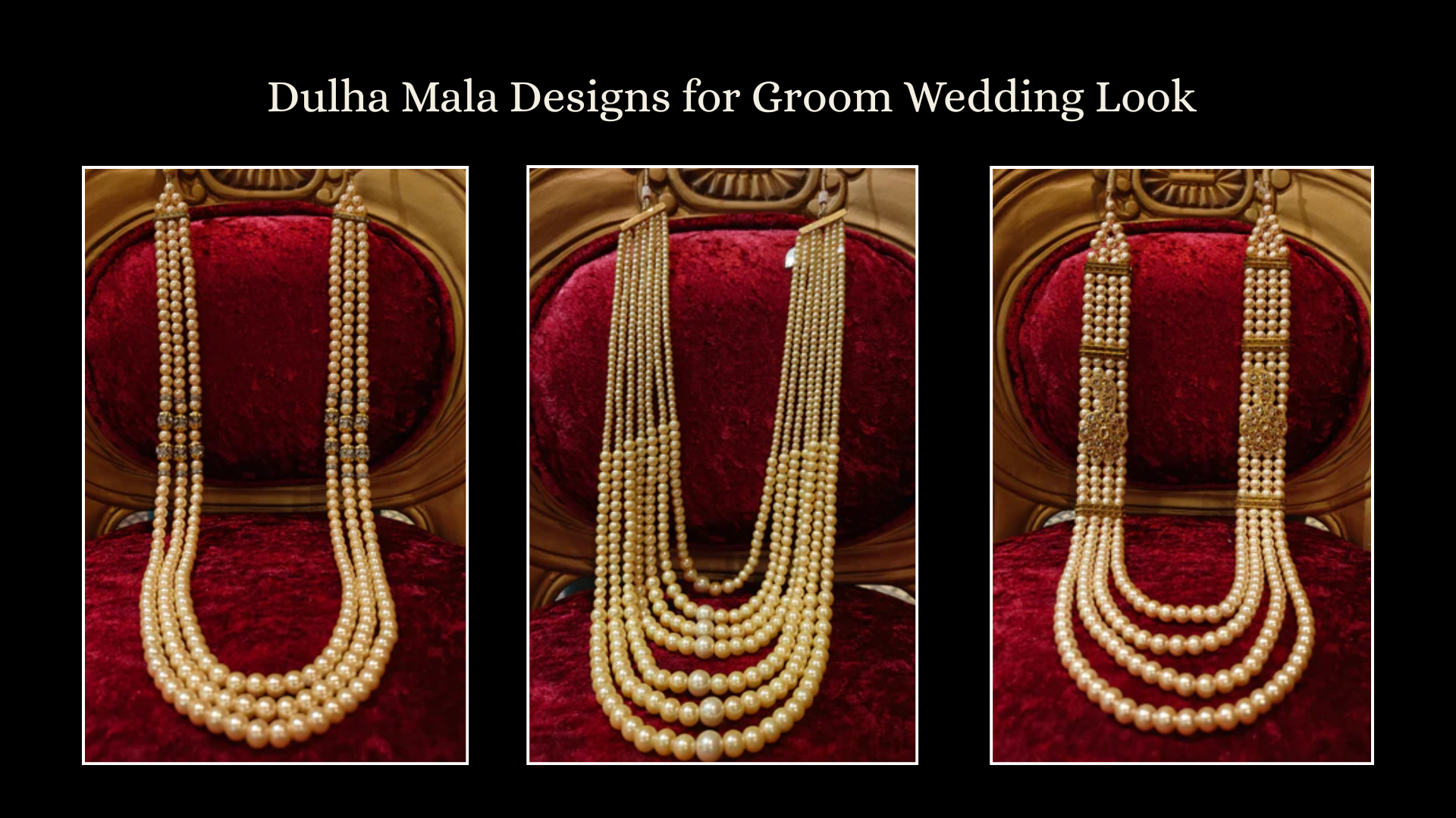 Dulha Mala Designs for Groom Wedding Look – Om Sons Bridal Store