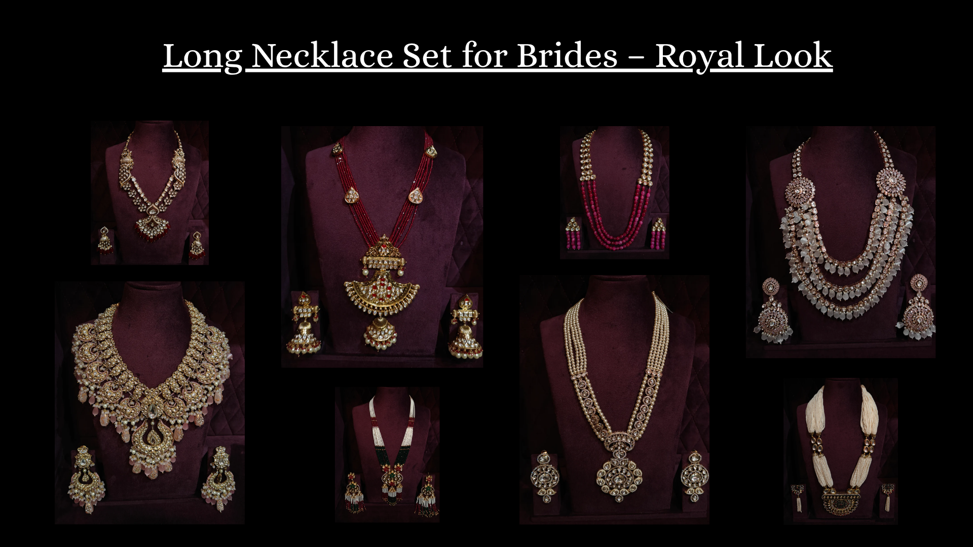 Long Necklace Set for Brides – Royal Look