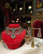 Emerald green kundan layer set Ks8891074