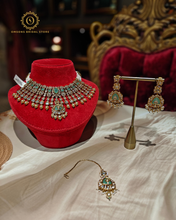 Emerald polki chocker set Hjp4092750