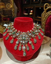 Uncut polki necklace fine emeralds RR4055850