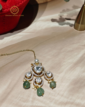 Uncut polki necklace fine emeralds RR4055850