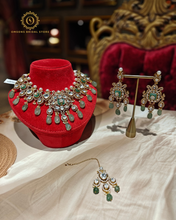 Uncut polki necklace fine emeralds RR4055850
