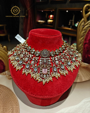 Uncut polki paste necklace set Pj67127659