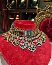 Emerald uncut Polki set Rnk40130050
