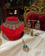Emerald uncut Polki set Rnk40130050
