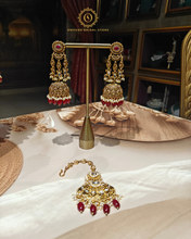Antique gold ruby bridal set Rngla