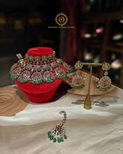 Russian Emerald  Bridal Set With teeka Rnk67165098
