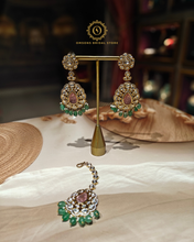 Russian Emerald  Bridal Set With teeka Rnk67165098