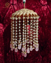 Gold plated meenakari kaleera light pink Saj4027850