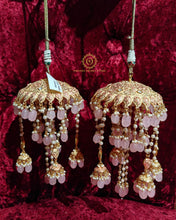 Gold plated meenakari kaleera light pink Saj4029950