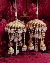 Gold plated meenakari kaleera light pink Saj4029950