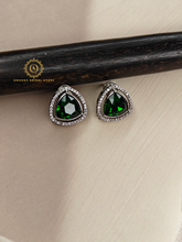 Lab Grown Emerald Green Diamond Necklace Set OS108