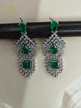 Lab Grown Emerald Green Diamond Necklace Set OS448