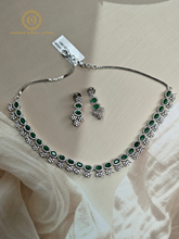 Lab Grown Emerald Green Diamond Necklace Set PDMVT4015640
