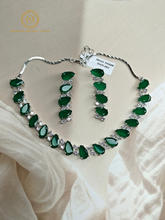 Lab Grown Emerald Green Diamond Necklace Set PDMVT4018840