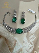 Lab Grown Emerald Green Diamond Necklace Set PDMVT4033440