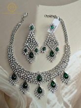 Lab Grown Emerald Green Diamond Necklace Set PDMVT4036040
