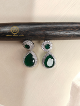 Lab Grown Emerald Green Diamond Necklace Set RNK4016040