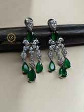 Lab Grown Emerald Green Diamond Necklace Set RNK4018840