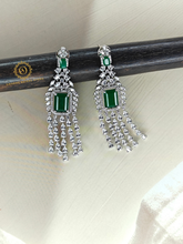 Lab Grown Emerald Green Diamond Necklace Set RNK4023240
