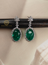 Lab Grown Emerald Green Diamond Necklace Set RNK4034540