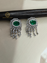 Lab Grown Emerald Green Diamond Necklace Set RNK4036040