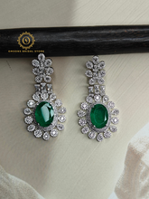 Lab Grown Emerald Green Diamond Necklace Set RNK4042440