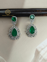 Lab Grown Emerald Green Diamond Necklace Set RNK4044140