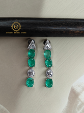 Lab Grown Light Green Diamond Necklace Set RNK4028440