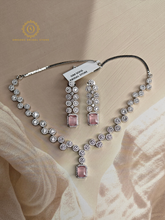 Lab Grown Light Pink Diamond Necklace Set PDMVT4013440