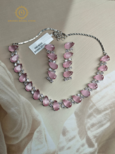 Lab Grown Light Pink Diamond Necklace Set PDMVT4018840