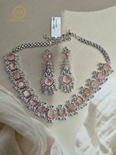 Lab Grown Peach Diamond Necklace Set PDMVT4037240