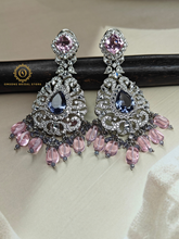 Lab Grown Purple & Pink Diamond Necklace Set RON609