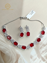 Lab Grown Red Diamond Necklace Set RNK4023440