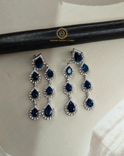 Lab Grown Sapphire Blue Diamond Necklace Set PDMVT4031240