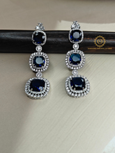 Lab Grown Sapphire Blue Diamond Necklace Set PDMVT4034040