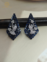 Lab Grown Sapphire Blue Diamond Necklace Set PDMVT4045040