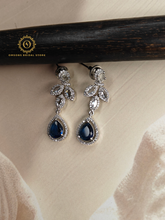 Lab Grown Sapphire Blue Diamond Necklace Set RNK4014540