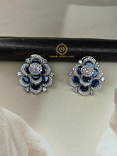 Lab Grown Sapphire Blue Diamond Necklace Set RNK4079840
