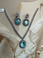 Lab Grown Sky Blue Diamond Necklace Set GSC4024540