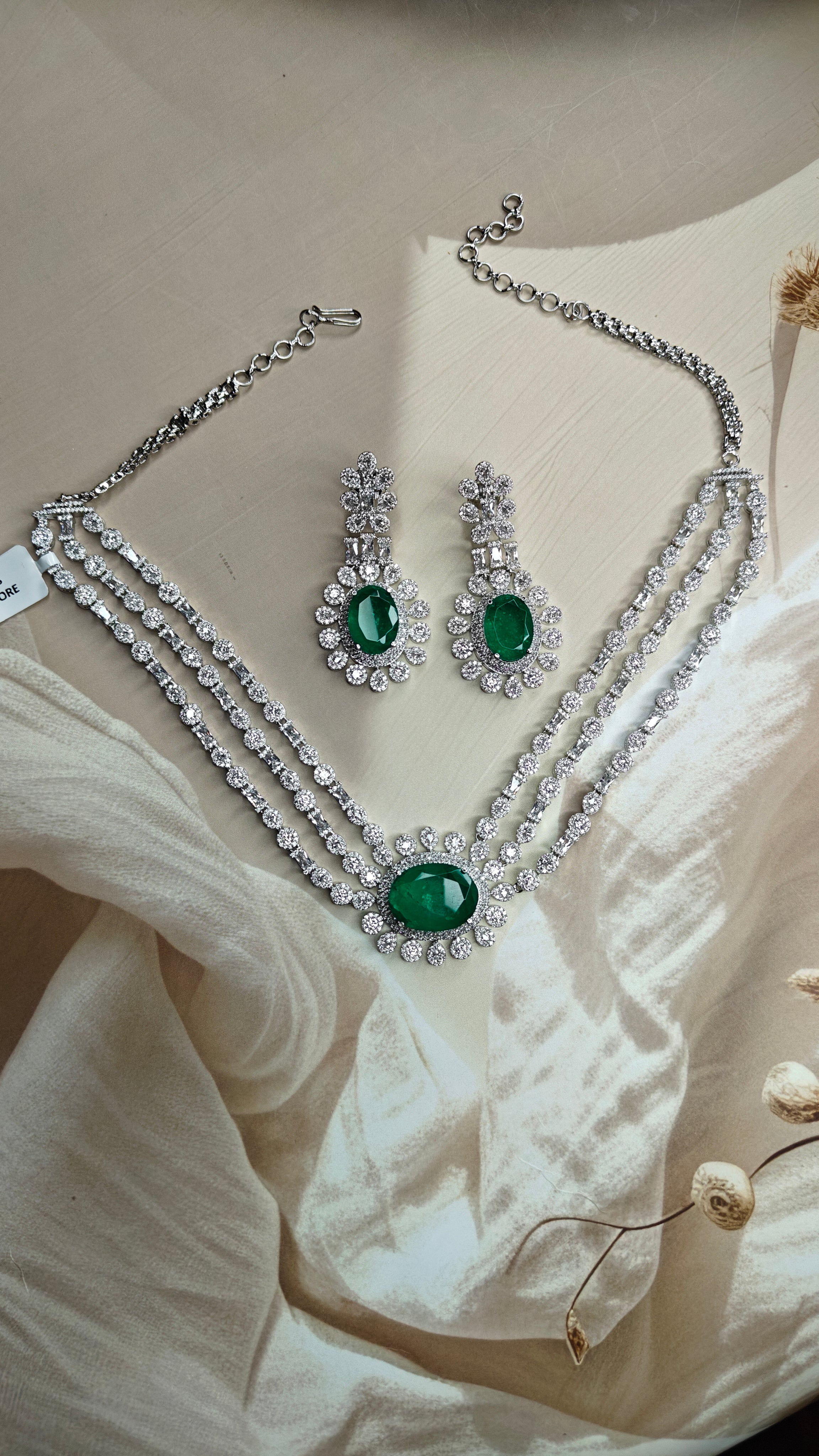 Lab Grown Diamond Necklace Set 