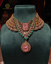 Polki Kundan necklace with tikka Hjp41117254