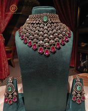 Polki Kundan necklace with tikka Hjp87120231