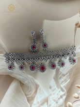 Ruby Lab Grown Diamond Necklace Set OS4038040