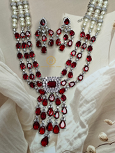Ruby Lab Grown Diamond Necklace Set OS4039040