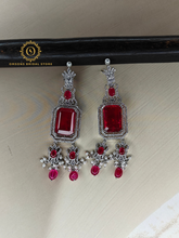 Ruby Lab Grown Diamond Necklace Set OS496