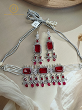 Ruby Lab Grown Diamond Necklace Set OS496