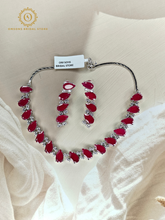 Ruby Lab Grown Diamond Necklace Set PDMVT4018840